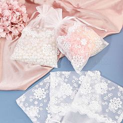 Lace Organza Drawstring Gift Bags&nbsp;OP-WH0009-05