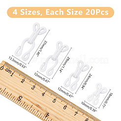 80Pcs 4 Styles Polyester Garment Hook and Eye&nbsp;FIND-DC0005-58