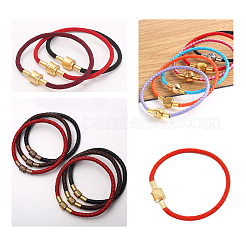 4Pcs 2 Colors Ion Plating(IP) 304 Stainless Steel European Clasps with Cord Ends&nbsp;STAS-DC0004-33