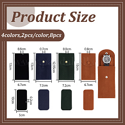 8Pcs 4 Styles Plush Cloth Watch Storage Bags with Snap Button&nbsp;TP-DR0001-06