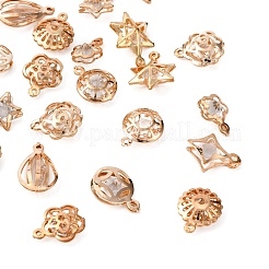 100Pcs 10 Style Rack Plating Eco-Friendly Iron Charms&nbsp;IFIN-YW0001-29