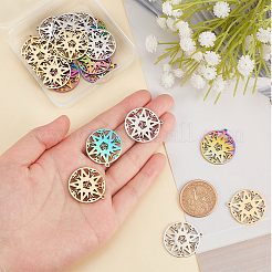 18Pcs 3 Colors 304 Stainless Steel Pendant&nbsp;STAS-DC0012-38