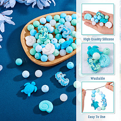 Food Grade Eco-Friendly Silicone Focal Beads&nbsp;SIL-TA0002-67