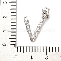 Rack Plating Brass Micro Pave Cubic Zirconia European Dangle Charms&nbsp;KK-L210-015P-V