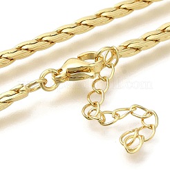 Rack Plating Brass Wheat Chain Necklaces&nbsp;MAK-L042-07G