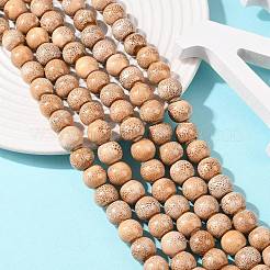 Handmade Fancy Antique Glazed Porcelain Ceramic Round Beads Strands&nbsp;X-PORC-L019-13mm-06