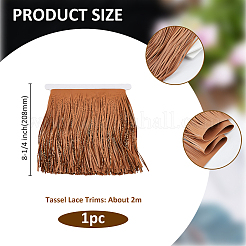 2M PU Imitation Leather Tassel Lace Trims&nbsp;SRIB-FH0001-05