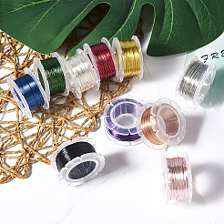 10Rolls 10 Colors Round Copper Craft Wire&nbsp;CWIR-YS0001-03B