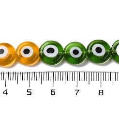 Chakra Theme Handmade Evil Eye Lampwork Beads Strands&nbsp;LAMP-G164-07C