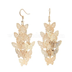 430 Stainless Steel Butterfly Dangle Earrings&nbsp;EJEW-A137-05KCG