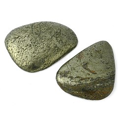 Natural Pyrite Flat Back Cabochons&nbsp;G-D067-03