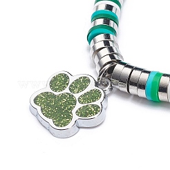 Handmade Polymer Clay Heishi Stretch Bracelet Sets&nbsp;BJEW-JB08767