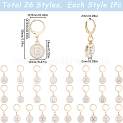 Letter A~Z Alloy Enamel Charms Pendant Locking Stitch Markers&nbsp;HJEW-SC00080