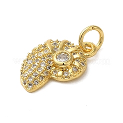 Rack Plating Brass Micro Pave Cubic Zirconia Pendants&nbsp;KK-P279-27B-G