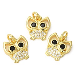 Brass Micro Pave Cubic Zirconia Pendants&nbsp;KK-P236-06G