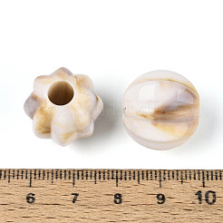 Two Tone Opaque Acrylic European Beads&nbsp;OACR-N157-08