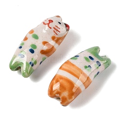 Hand-Painted Porcelain Beads&nbsp;PORC-R001-01F