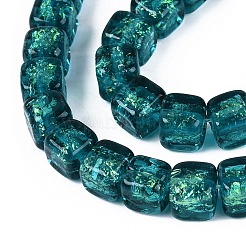 Handmade Foil Glass Beads Strands&nbsp;FOIL-Q002-04D