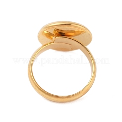 Adjustable 304 Stainless Steel Finger Rings Components&nbsp;X-STAS-L193-G-14mm