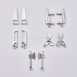 Mixed Tools Metal Charms Tibetan Style Alloy Pendants&nbsp;TIBEP-X0185-71AS