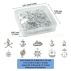 10 Styles Pirate Theme Tibetan Style Alloy Pendants&nbsp;FIND-SC0012-73