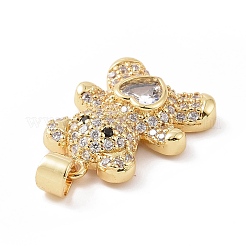 Brass Micro Pave Cubic Zirconia Pendants&nbsp;KK-C012-04G-08