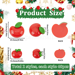 80Pcs 2 Styles Teachers' Day Resin Decoden Cabochons&nbsp;CRES-SC0002-86