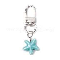 Handmade Porcelain Starfish Pendant Decorations&nbsp;HJEW-JM04300