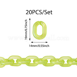 20Pcs Transparent Acrylic Quick Link Connectors&nbsp;OACR-TADJ0001-03G