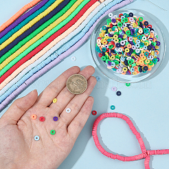 14Strands 14 Colors Handmade Polymer Clay Beads Strands&nbsp;CLAY-PA0001-06