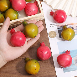 20Pcs 2 Colors Mini Foam Imitation Pomegranates&nbsp;AJEW-CA0004-33