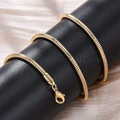 Brass Snake Chain Necklaces for Women&nbsp;NJEW-D302-72G