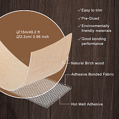 Wood Flat Sealing Strip&nbsp;AJEW-WH0270-246B-01
