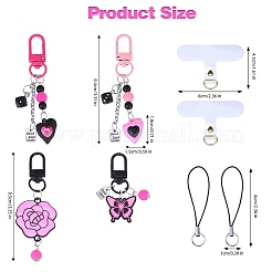 4Pcs Alloy Enamel Mobile Strap&nbsp;DIY-SZ0009-98