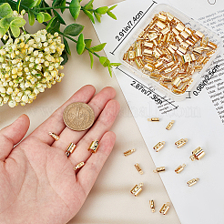 120Pcs 4 Size 304 Stainless Steel Folding Crimp Ends&nbsp;STAS-BBC0002-63