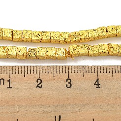 Electroplated Natural Lava Rock Beads Strands&nbsp;G-E602-03C-A