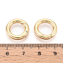 Brass Spring Gate Rings&nbsp;KK-T078-20G-03