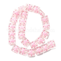 Valentine's Day Handmade Lampwork Enamel Beads Strands&nbsp;LAMP-A001-D04-1
