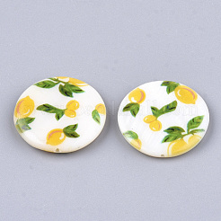 Printed Freshwater Shell Beads&nbsp;X-SHEL-S274-63A