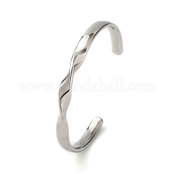 304 Stainless Steel Cuff Bangles for Women&nbsp;BJEW-D361-03P