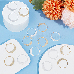 16Pcs 2 Colors Brass Pendants&nbsp;KK-BC0011-21