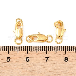 Brass Lobster Claw Clasps&nbsp;X-KK-KK801-G