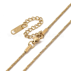 Ion Plating(IP) 304 Stainless Steel Singapore Chain Necklace for Women&nbsp;NJEW-G097-08G