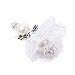 5Pcs 5 Styles Polyester Lace Pendants&nbsp;PALLOY-MZ00739