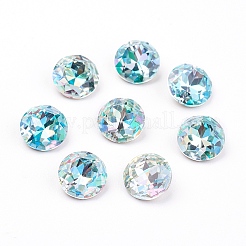 Pointed Back & Back Plated K9 Glass Rhinestone Cabochons&nbsp;RGLA-J012-10mm-202LS