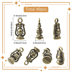 40Pcs Tibetan Style Zinc Alloy Pendants Sets&nbsp;TIBEP-SC0003-35AG