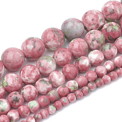 Dyed Natural Ocean White Jade Round Bead Strands&nbsp;G-R295-6mm-12