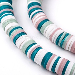 Handmade Polymer Clay Beads Strands&nbsp;CLAY-R089-8mm-T001