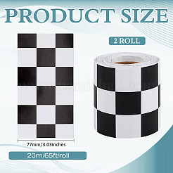 20M Tartan Pattern Paper Bulletin Board Borders Ribbon&nbsp;DIY-WH0349-525