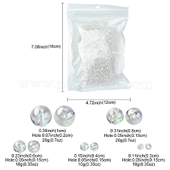 800Pcs 5 Sizes Eco-Friendly Transparent Acrylic Beads&nbsp;TACR-FS0001-21